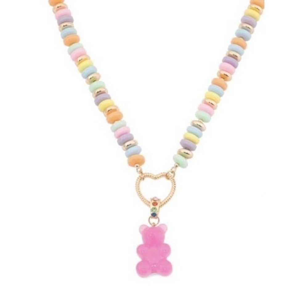BETSEY JOHNSON Gummy Bear Beaded Multicolor Candy Necklace NWT